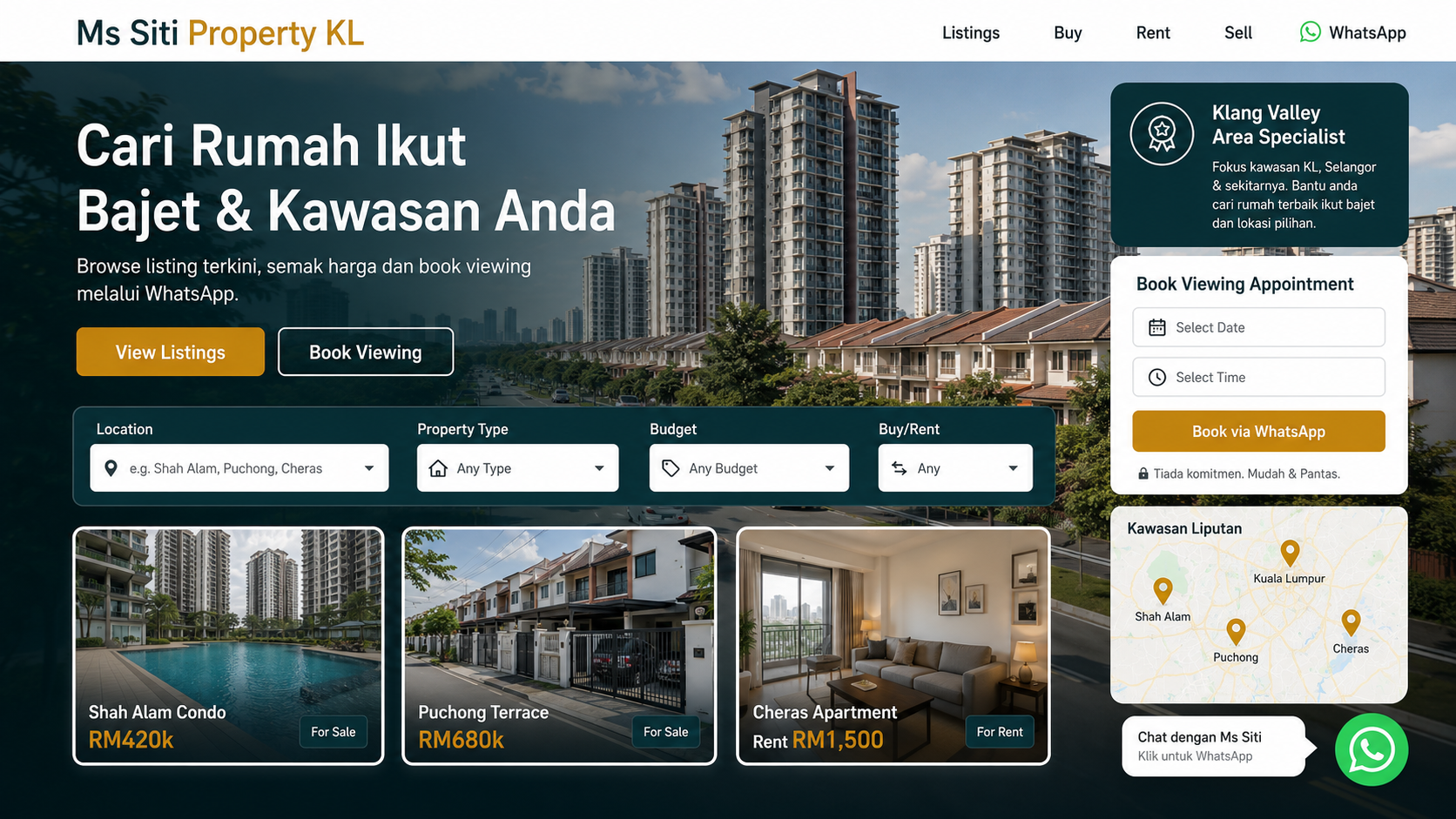 Ms Siti Property KL — real estate website
