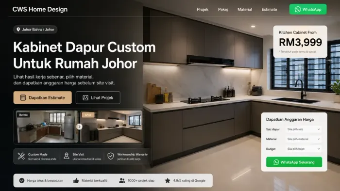 CWS Home Design, renovation website